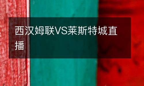 西漢姆聯(lián)VS萊斯特城直播